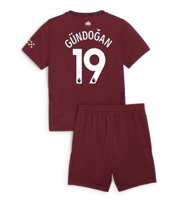 Manchester City Ilkay Gundogan #19 Tercera Equipación Niños 2024-25 Manga Corta (+ Pantalones cortos)